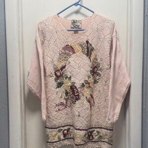 Floral Embroidered Women's Sweater